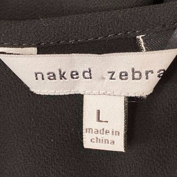 Sleeveless Blouse Scoop Neck V-Back Embroidered Flowy Summer Boho Coquette L - Picture 4 of 5